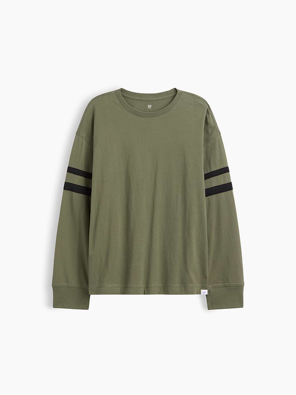 Kids Relaxed Varsity Crewneck T-Shirt