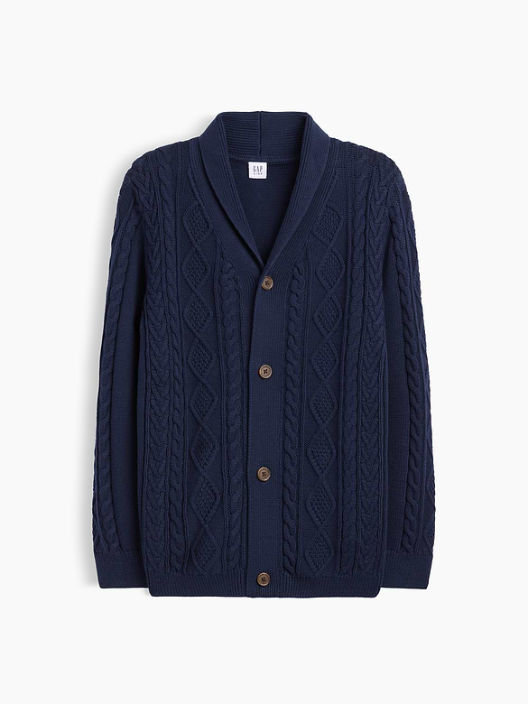 Kids Relaxed Cable-Knit Cardigan