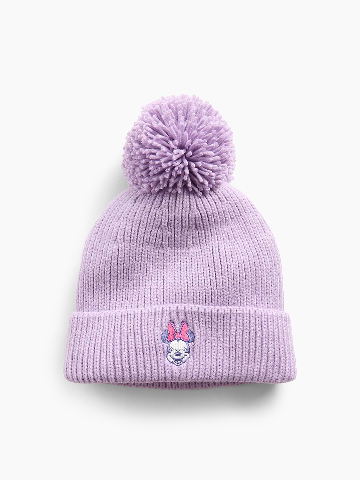 Image 1 of 1, A very special collaboration between Gap and Disney— two timeless, iconic American brands— led us to create a collection that celebrates Mickey Mouse and Minnie Mouse., Soft knit., Poof ball at top., Embroidered graphic at front., Product #1179461