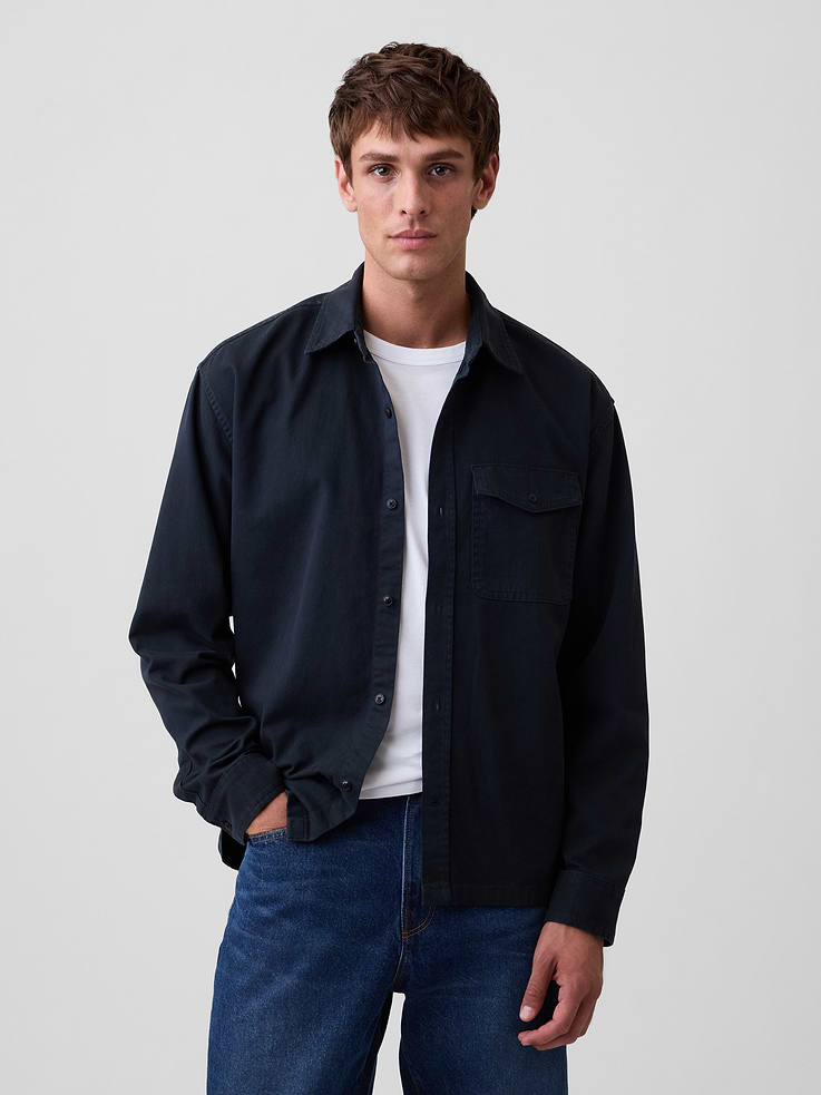 Image number 1 showing, Twill Shirt in Boxy Fit