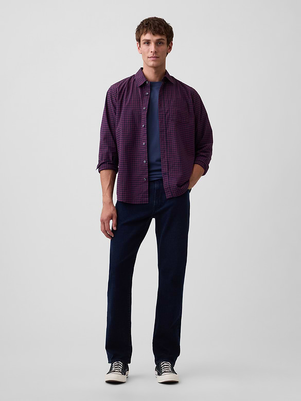 Stretch Poplin Shirt in Standard Fit