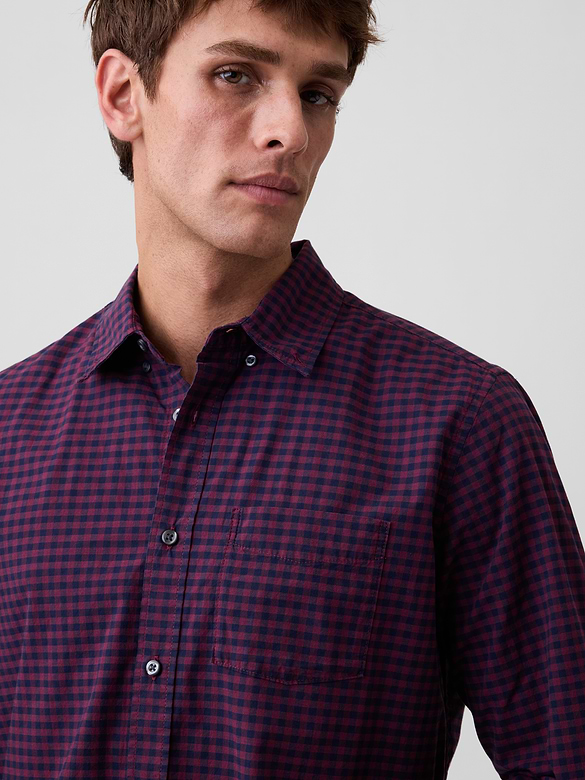 Stretch Poplin Shirt in Standard Fit