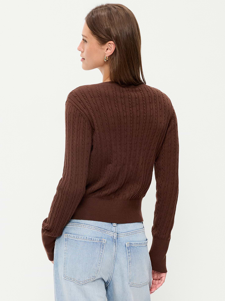 Image number 2 showing, SoSoft Cotton Crew-Neck Cardigan Sweater