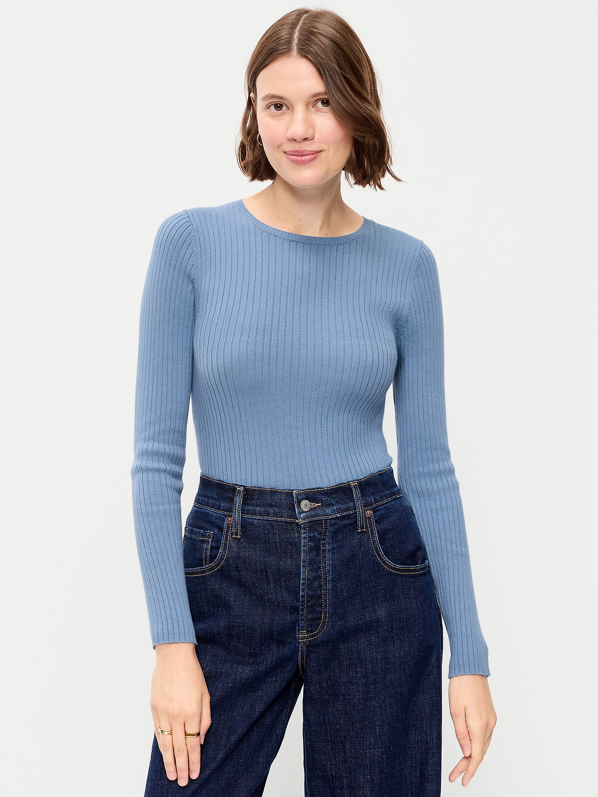 SoSoft Lite Crew-Neck Long-Sleeve Ribbed Top | Old Navy
