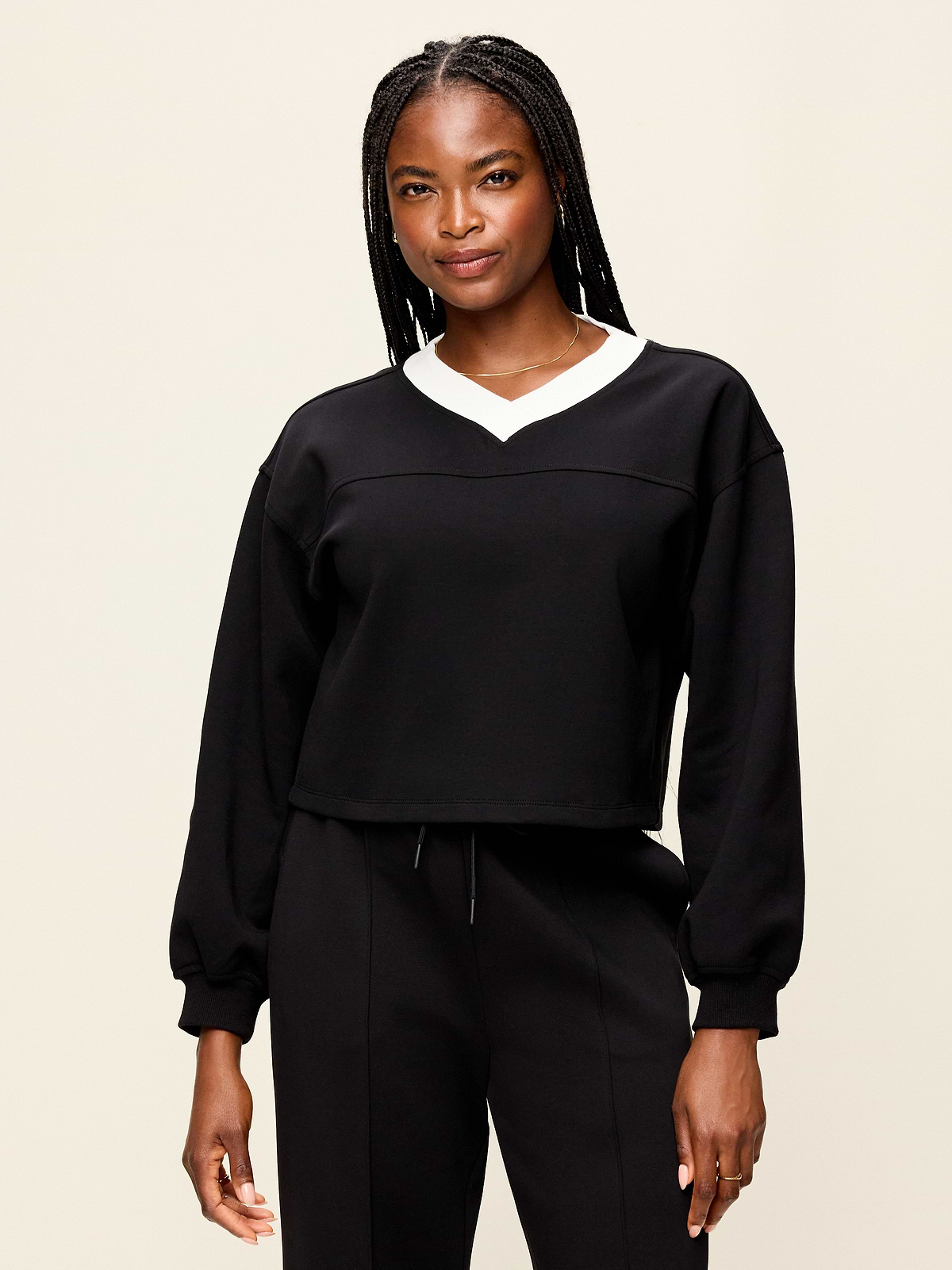 Dynamic Fleece Oversized Cropped Sweatshirt