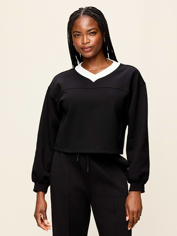 Dynamic Fleece Oversized Cropped Sweatshirt