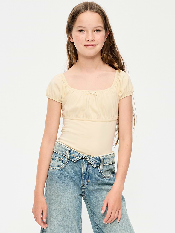 Haut à manches bouffantes pour fille