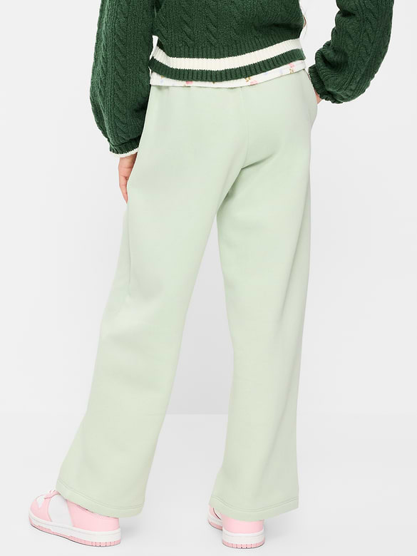 High-Waisted Graphic Wide-Leg Sweatpants for Girls