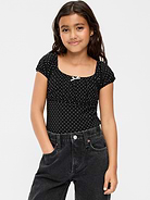 Image number 1 showing, Puff-Sleeve Top for Girls