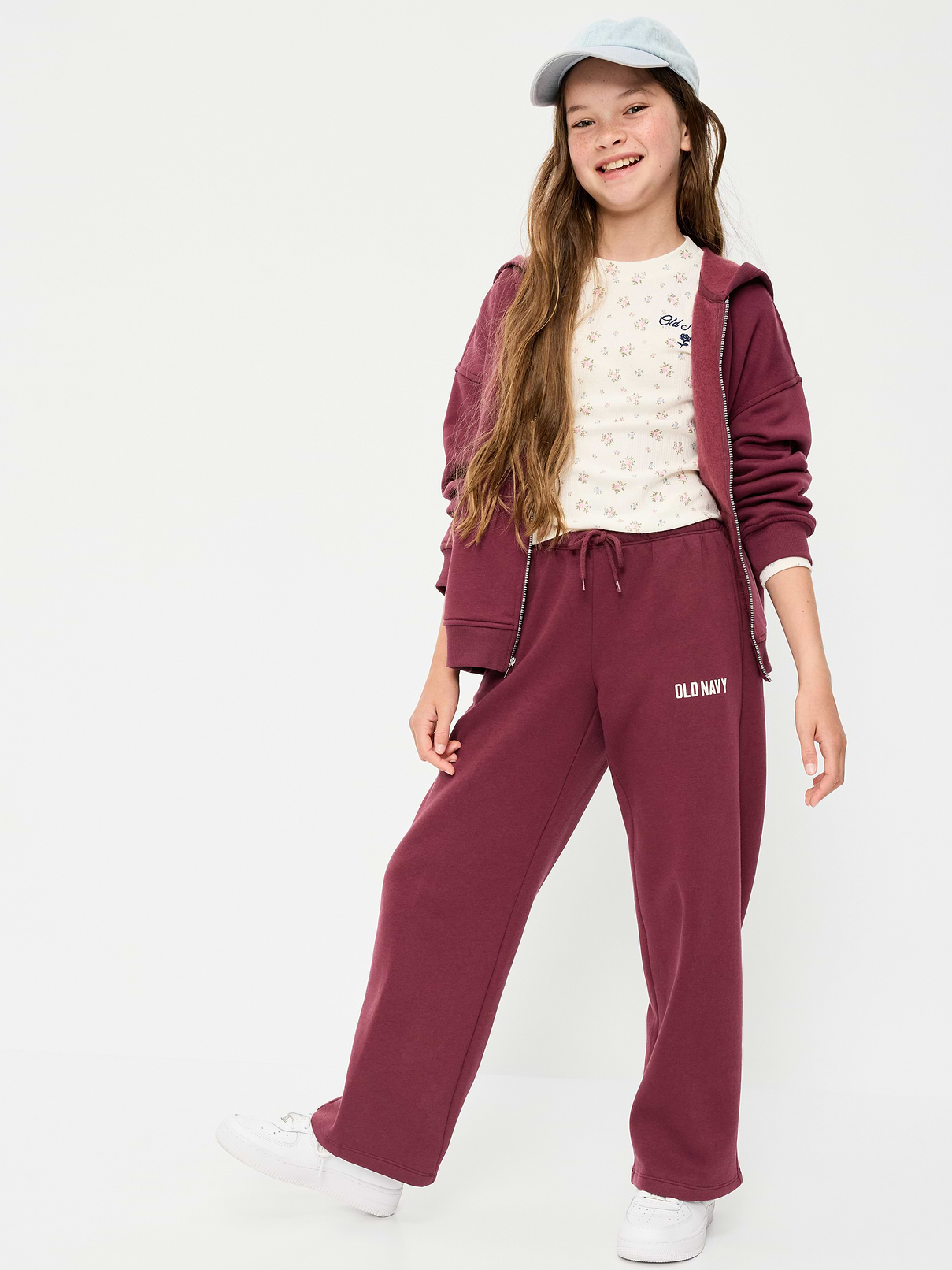 Image number 3 showing, High-Waisted Logo Graphic Wide-Leg Sweatpants for Girls