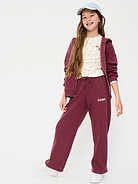 Image number 3 showing, High-Waisted Logo Graphic Wide-Leg Sweatpants for Girls
