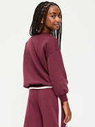 L'image numéro 2 présente Chandail long surdimensionné de style universitaire en coton ouaté pour fille