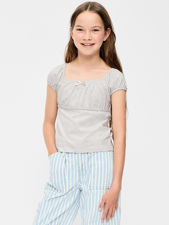 Puff-Sleeve Top for Girls