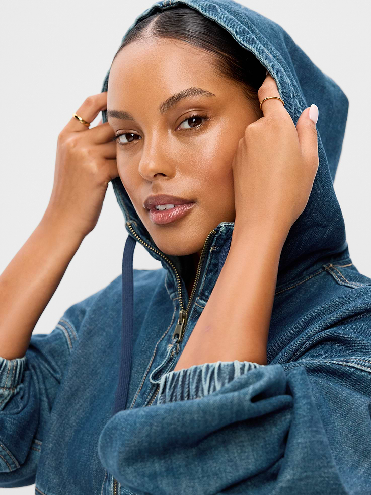 Image number 6 showing, Denim Popover Hooded Jacket