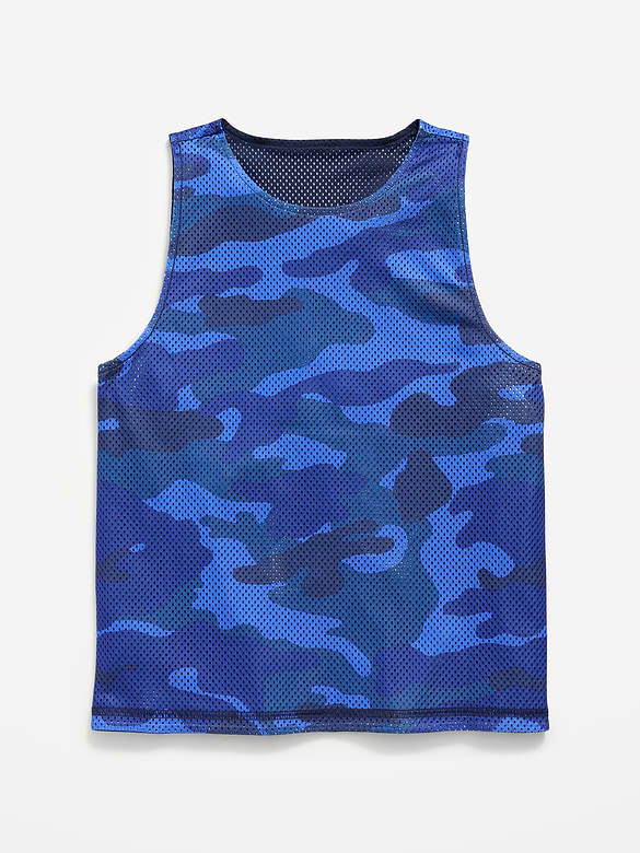 Oversized Mesh Reversible Tank Top for Boys