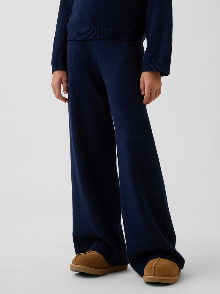 Image number 3 showing, Kids CashSoft Wide-Leg Sweater Pants