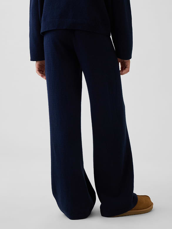 Kids CashSoft Wide-Leg Sweater Pants