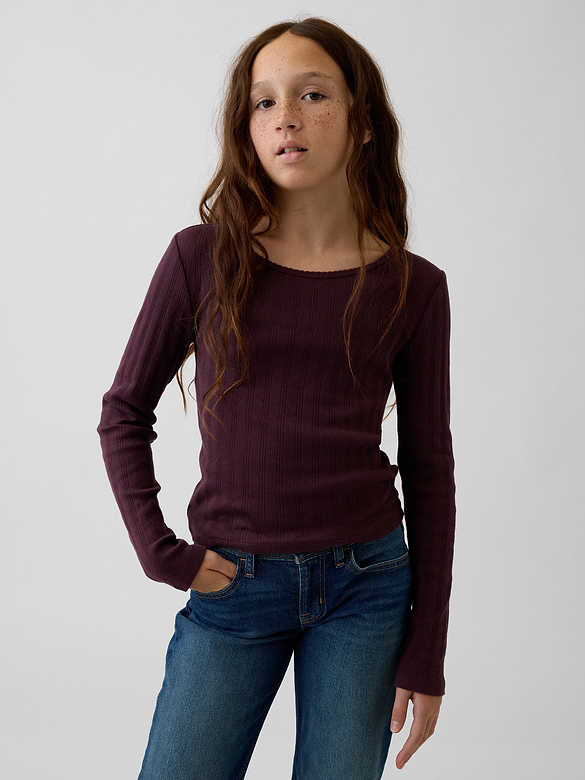 Kids Pointelle T-Shirt