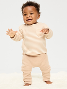 Image number 1 showing, Long-Sleeve Ribbed Pocket T-Shirt and Pants Set for Baby