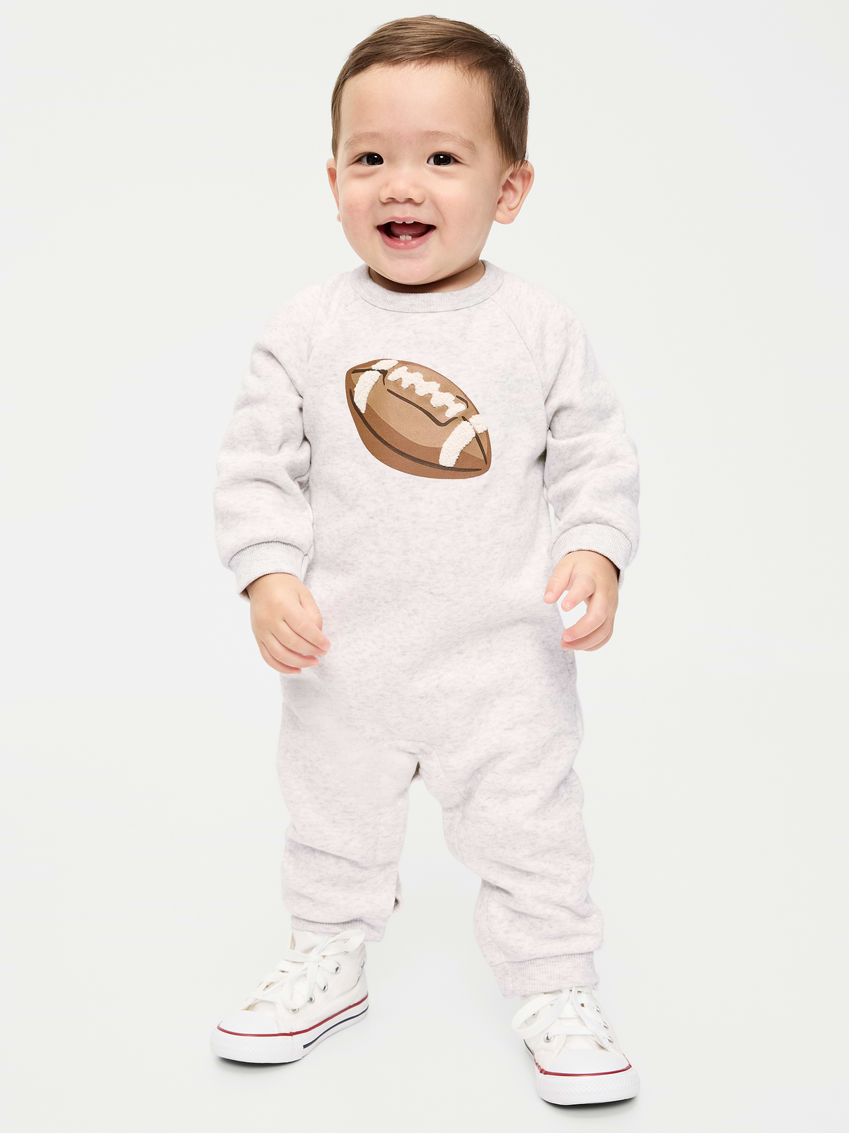 Image number 1 showing, Long-Sleeve Graphic Fleece One-Piece for Baby