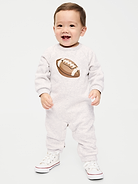 Image number 1 showing, Long-Sleeve Graphic Fleece One-Piece for Baby