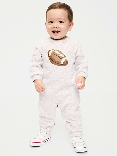 Long Long-Sleeve Graphic Fleece One-Piece for Baby on clearance at Old Navy — 40% off