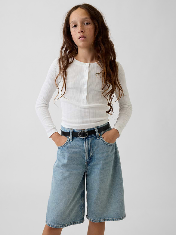 Kids Variegated Rib Henley T-Shirt