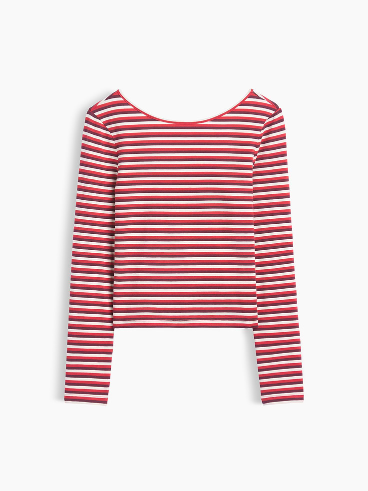 Image 2 of 4, Kids Scoop-Back Fitted T-Shirt
