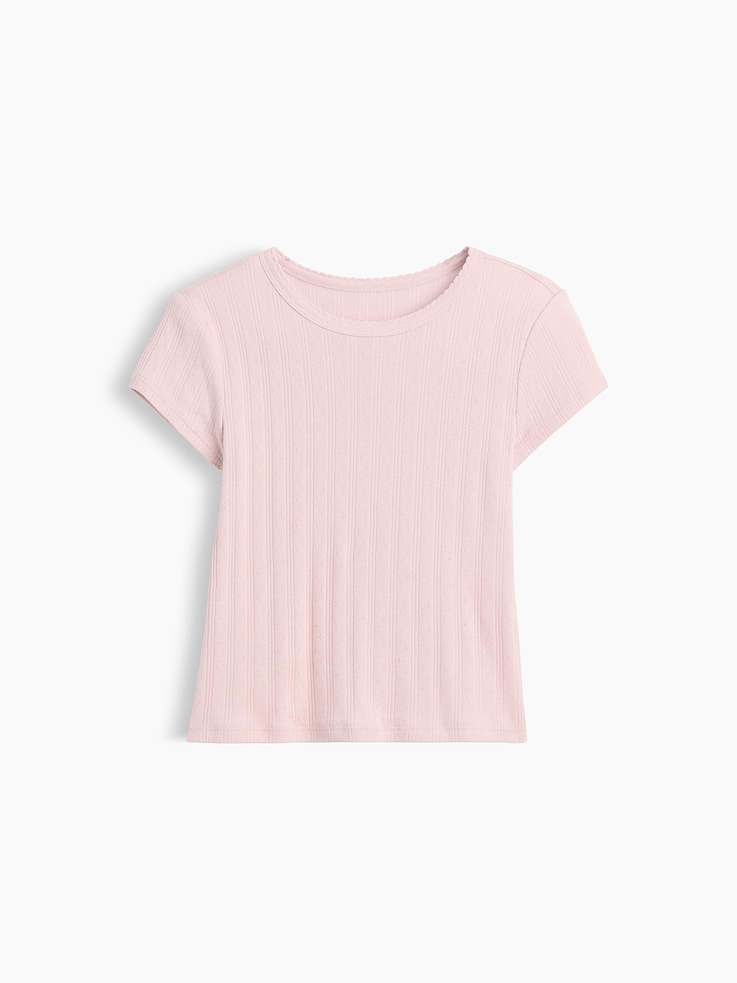 Image 2 de 4, T-shirt en tricot pointelle pour Enfant
