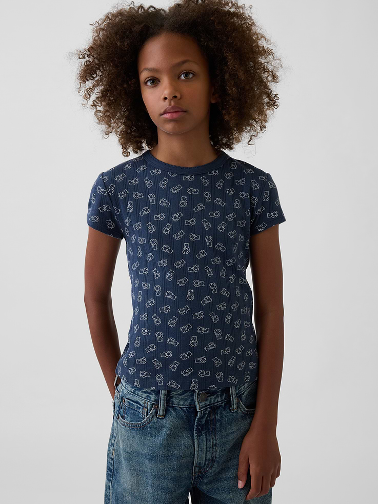Image number 1 showing, Kids Pointelle T-Shirt