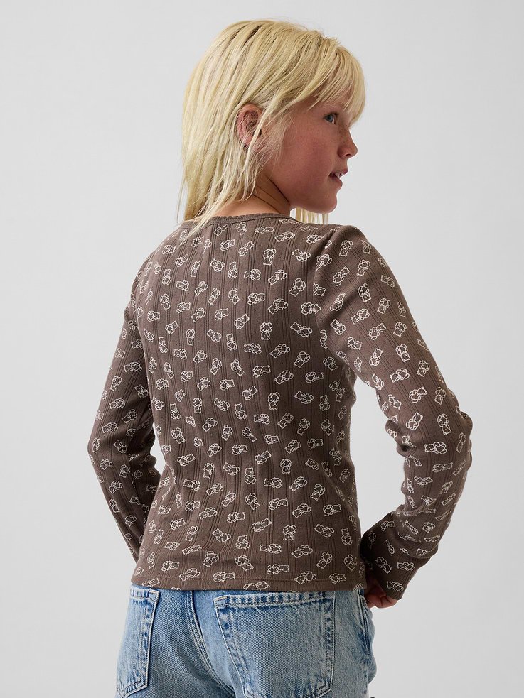 Image 3 de 4, T-shirt en tricot pointelle pour Enfant