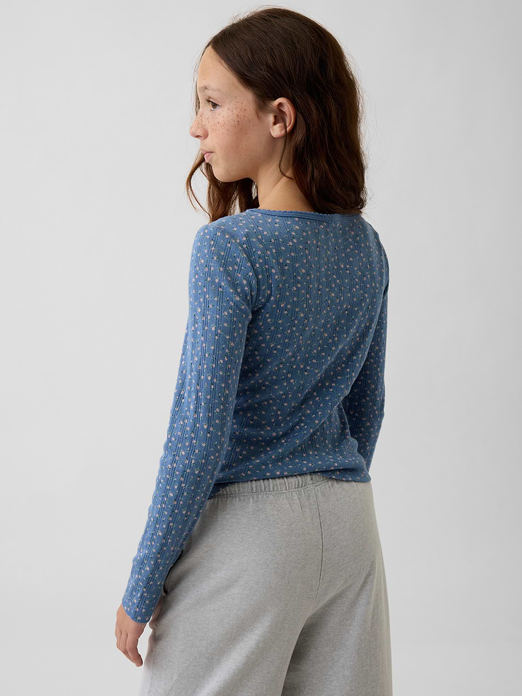 Image 3 de 4, T-shirt en tricot pointelle pour Enfant