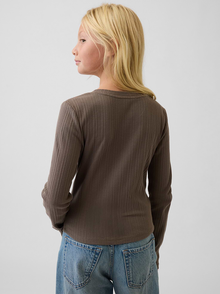Image number 3 showing, Kids Variegated Rib Henley T-Shirt