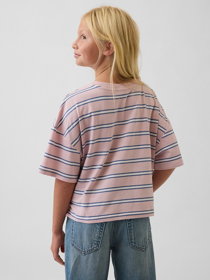Image 3 of 4, Kids Oversized Boxy Stripe T-Shirt