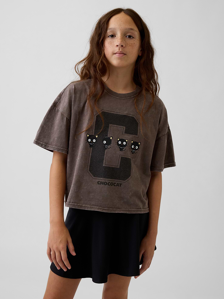 L'image numéro 1 présente T-shirt surdimensionné coupe droite à imprimé pour Enfant