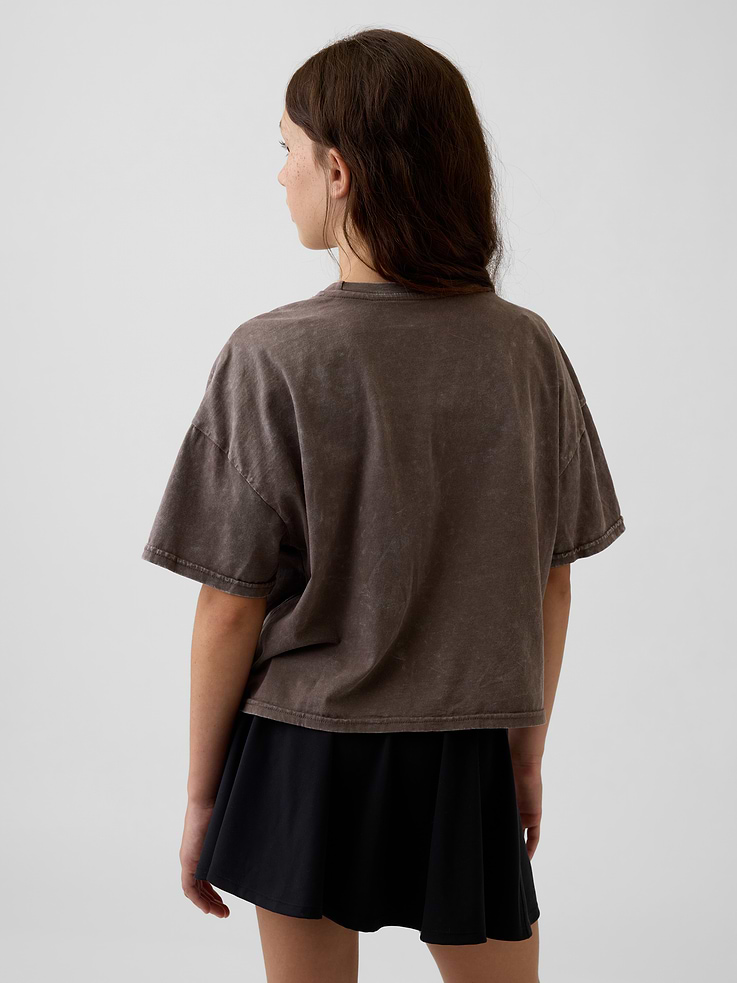 L'image numéro 3 présente T-shirt surdimensionné coupe droite à imprimé pour Enfant