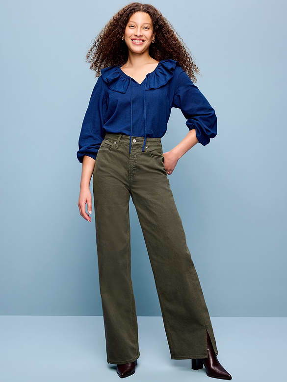 Extra High-Waisted Wide-Leg Jeans