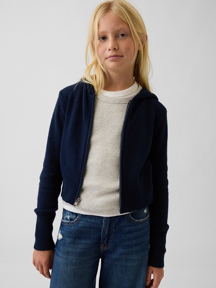 Image number 1 showing, Kids CashSoft Zip Sweater Hoodie