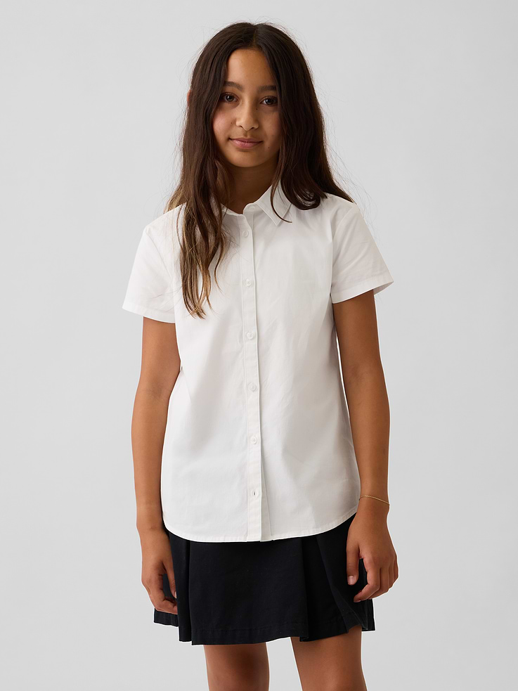 Image number 1 showing, Kids Uniform Poplin Shirt