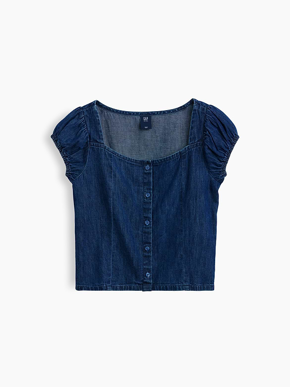 Kids Denim Button-Front Top