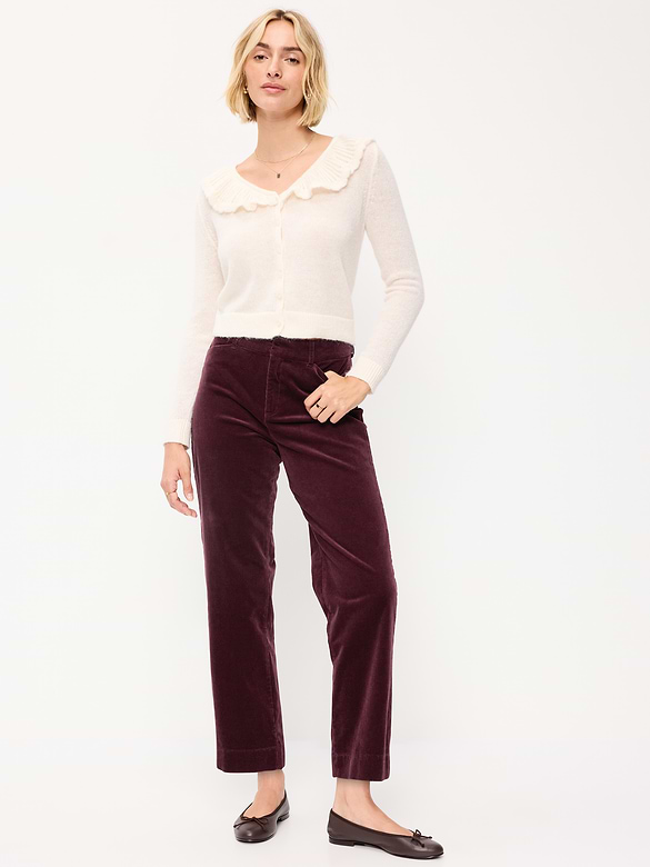 High-Waisted Pixie Straight Pants