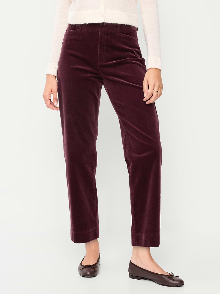 Image number 2 showing, High-Waisted Pixie Straight Pants
