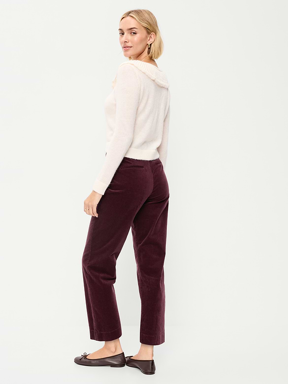 High-Waisted Pixie Straight Pants