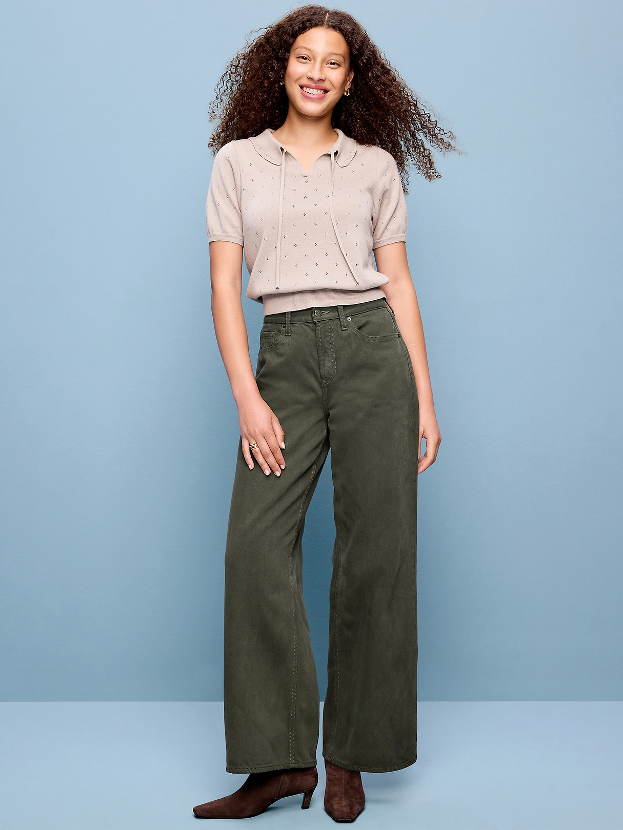 パンツ old navy big baggy High-Waisted Baggy Wide-Leg Jeans | Old Navy
