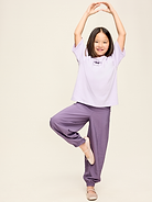 Image number 3 showing, High-Waisted Crinkled Harem Pants for Girls