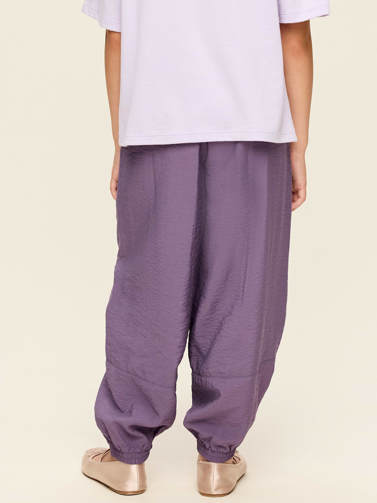 Image number 2 showing, High-Waisted Crinkled Harem Pants for Girls