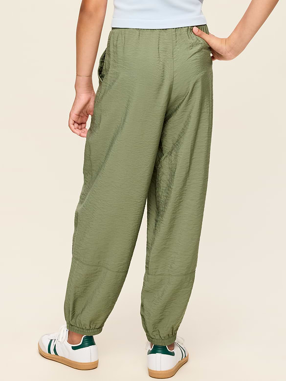 High-Waisted Crinkled Harem Pants for Girls