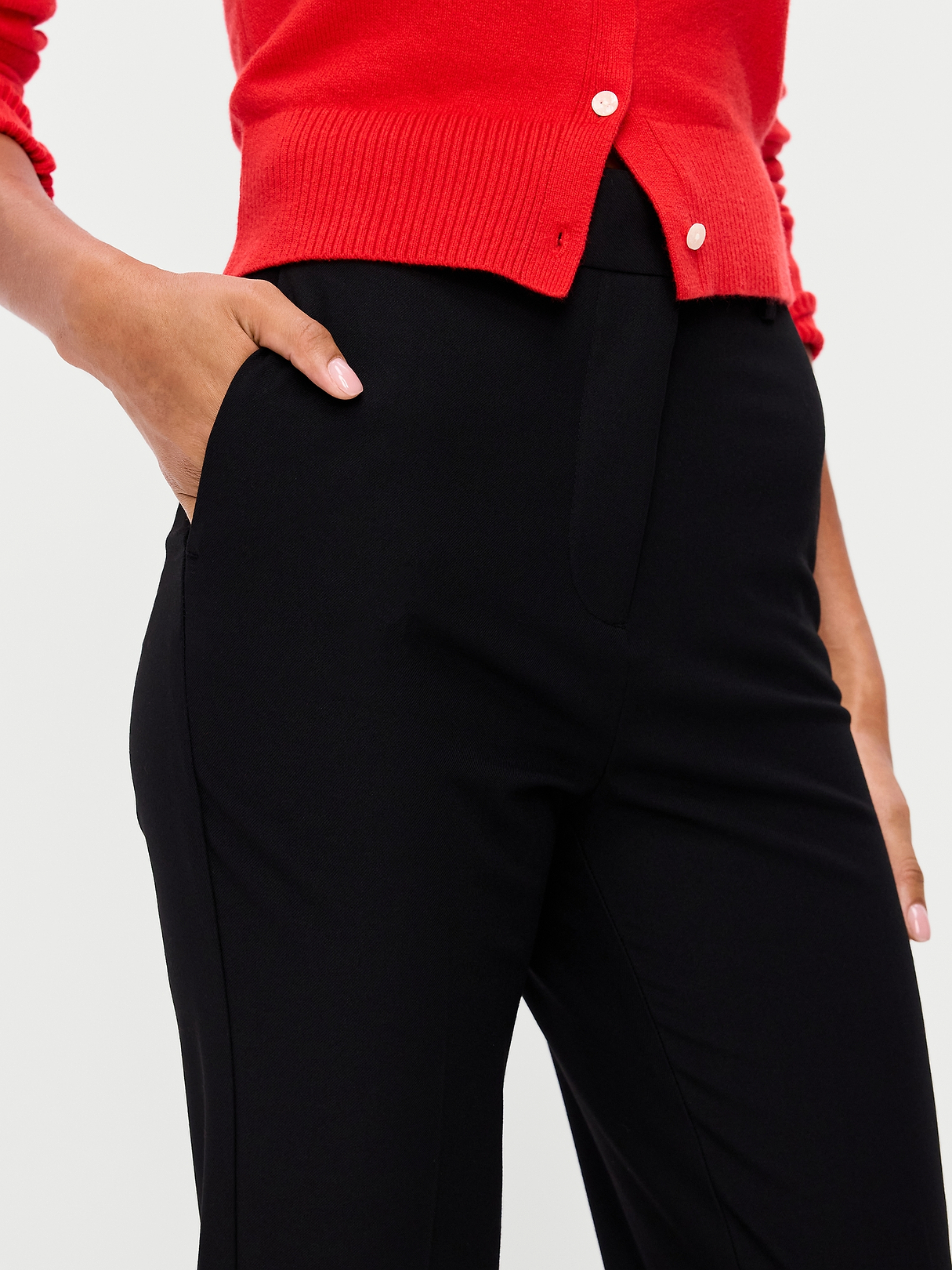 Extra High-Waisted Straight-Leg Twill Pants | Old Navy