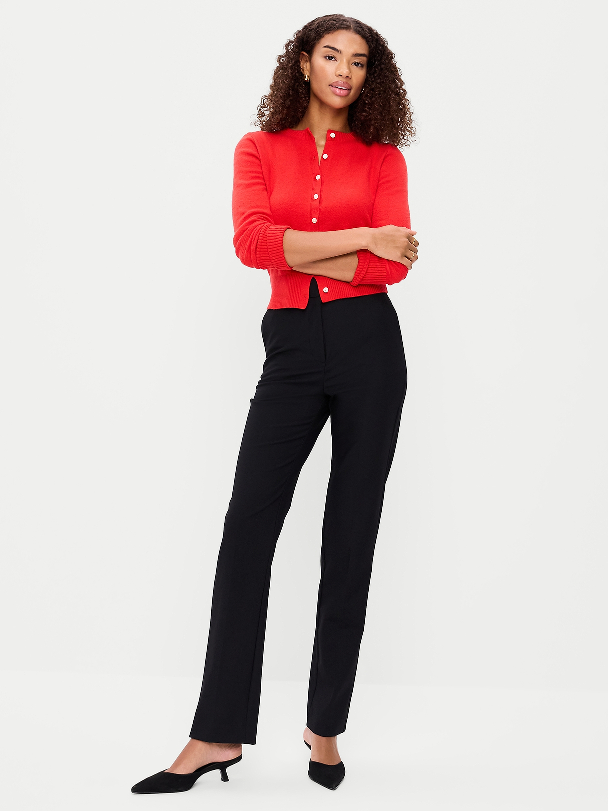 パンツ high waist straight twill pants Extra High-Waisted Straight-Leg Twill Pants | Old Navy