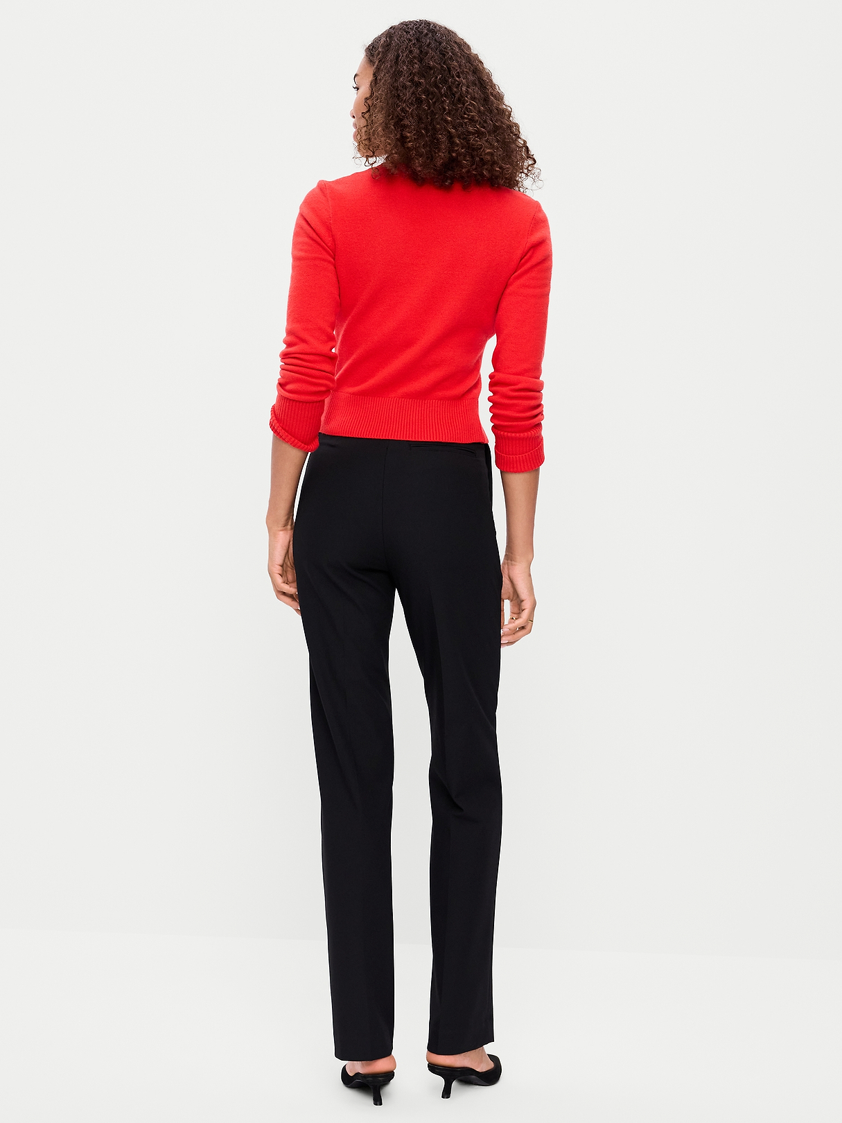 Extra High-Waisted Straight-Leg Twill Pants | Old Navy